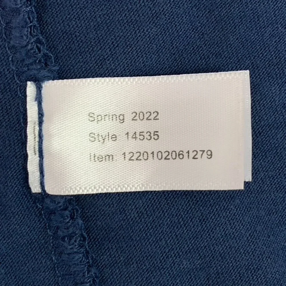 Marine Layer Men's Blue Long Sleeve Cooper Tee Indigo Sunset Stripes Sz Medium